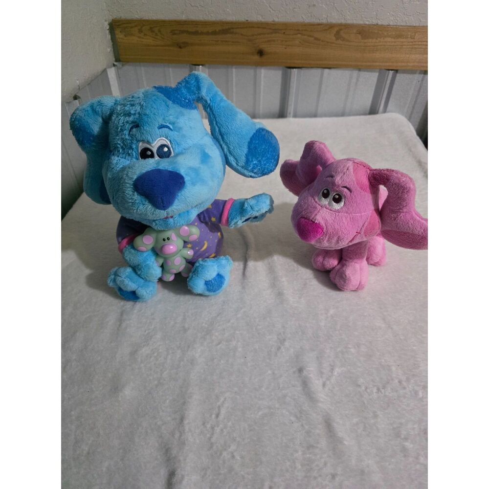 Blue’s Clues Blue & Magenta Plush Lot Interactive Light Up Blue Nickelodeon